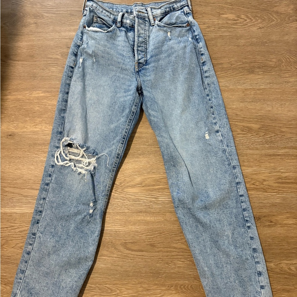 Old Navy Light Blue Distressed Boyfriend Jeans
